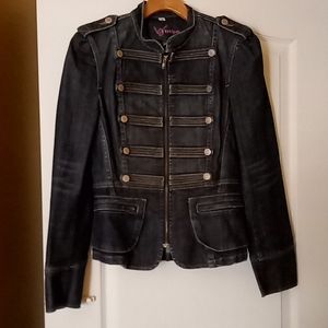 Bebe Military Embellished Denim Jacket! Size M (fits closer to Small)!